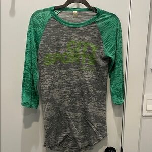 City Sports Women's Long Sleeve Tee - Green & Gray